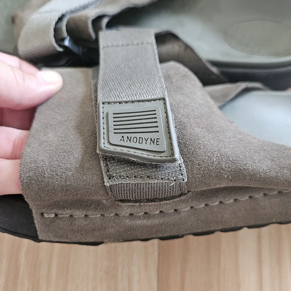 Anodyne No. 68 Men's Slide Sandal By Anodyne - OliveSuede Sandal - Size 12